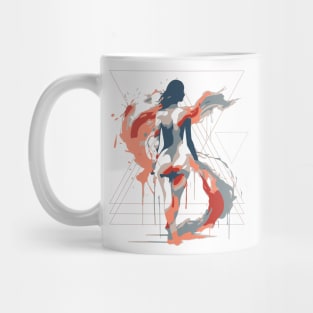 geometric woman Mug